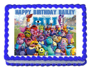 Monsters Inc. Monsters University Edible Cake Image Cake Topper - Cakes For Cures