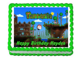 Terraria Gaming Edible Cake Image Cake Topper - Cakes For Cures