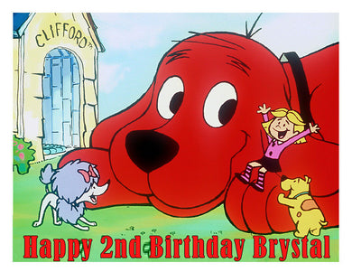 Clifford the big red dog edible cake image cake topper party decoration - Cakes For Cures