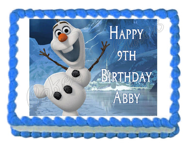 Frozen Olaf Edible Cake Image Cake Topper - Cakes For Cures