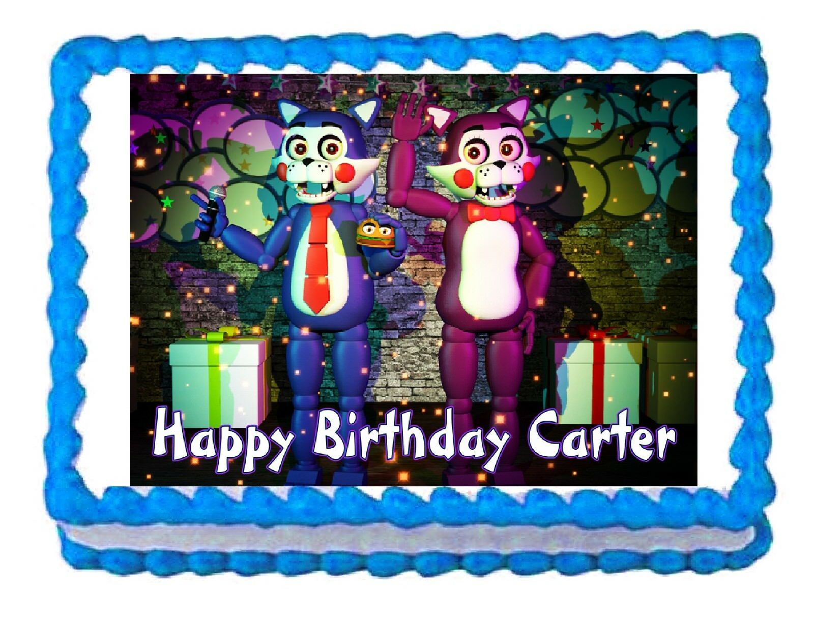 FIVE NIGHTS AT FREDDY'S Party Edible Cake topper image