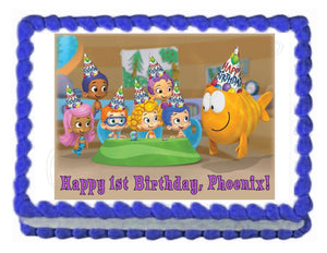 BUBBLE GUPPIES edible cake image party decoration topper frosting sheet - Cakes For Cures