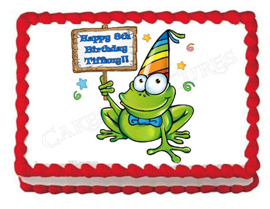 Frog Froggy Edible Cake Image Cake Topper - Cakes For Cures