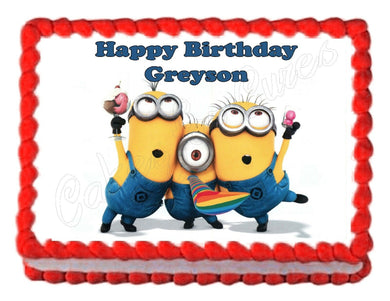 Despicable Me Minions Edible Cake Image Cake Topper - Cakes For Cures