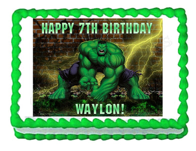 Incredible Hulk Avengers Edible Cake Image Cake Topper - Cakes For Cures
