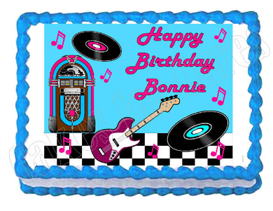 Rock and Roll 50's 60's Legends Edible Cake Image Cake Topper - Cakes For Cures