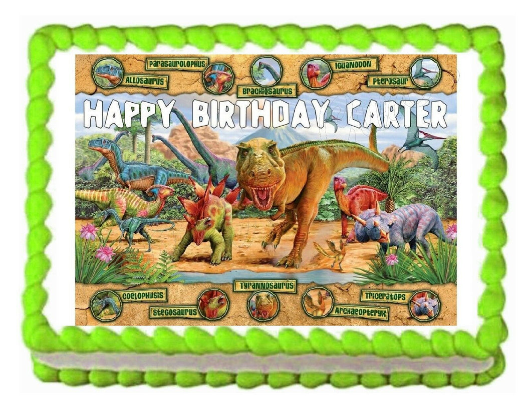 Dinosaurs Jurassic Edible Cake Image Cake Topper - Cakes For Cures