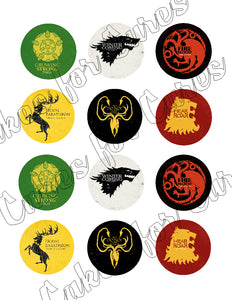 Game of Thrones edible cupcake toppers cupcake images