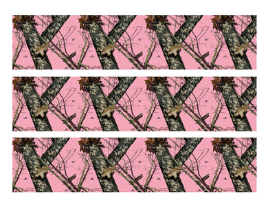 Pink Mossy Oak Camo Edible Cake Strips - Cake Wraps - Cakes For Cures