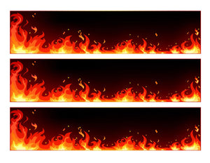 Flames Edible Cake Strips - Cake Wraps - Cakes For Cures