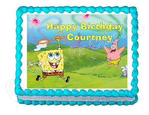 Spongebob and Patrick Edible Cake Image Cake Topper - Cakes For Cures