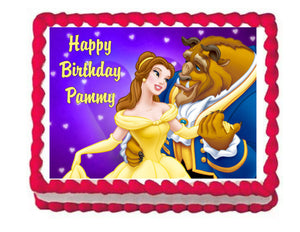 Beauty and the Beast Edible Cake Image Cake Topper - Cakes For Cures