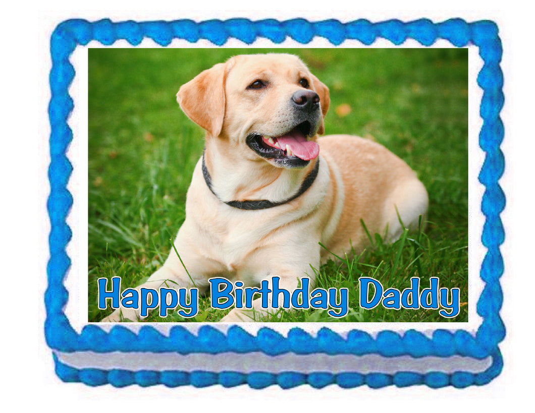 Labrador Yellow Lab Dog Edible Cake Image Cake Topper - Cakes For Cures