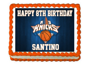 NY Knicks Basketball Edible Cake Image Cake Topper - Cakes For Cures