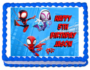 Spidey and Amazing Friends Edible Cake Image Cake Topper
