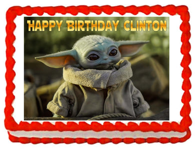 Star Wars Baby Yoda Grogu Cake Image Cake Topper